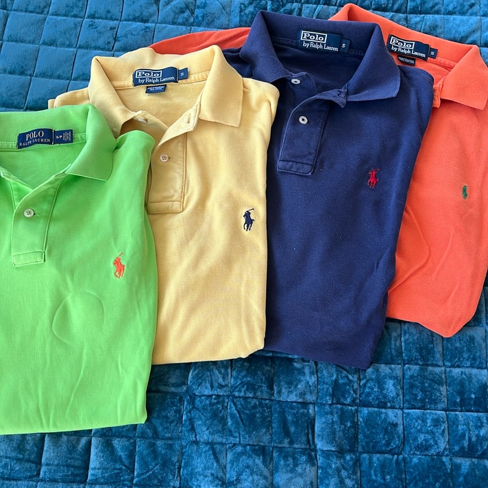 Lot of 4 Men’s Size S - Polo Ralph Lauren Short Sleeve Polo Shirts